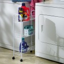 Household Essentials White Slimline 3 Shelf Utility Cart 05121